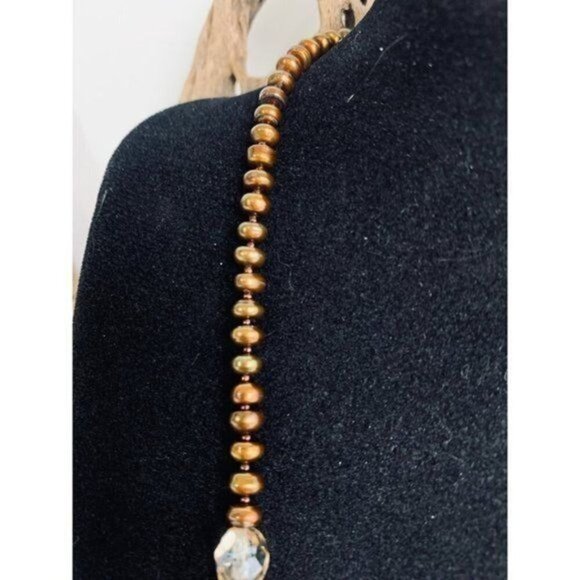 Turquoise Khaulite Copper Pearls Gemstones Crystals Necklace - Picture 4 of 8